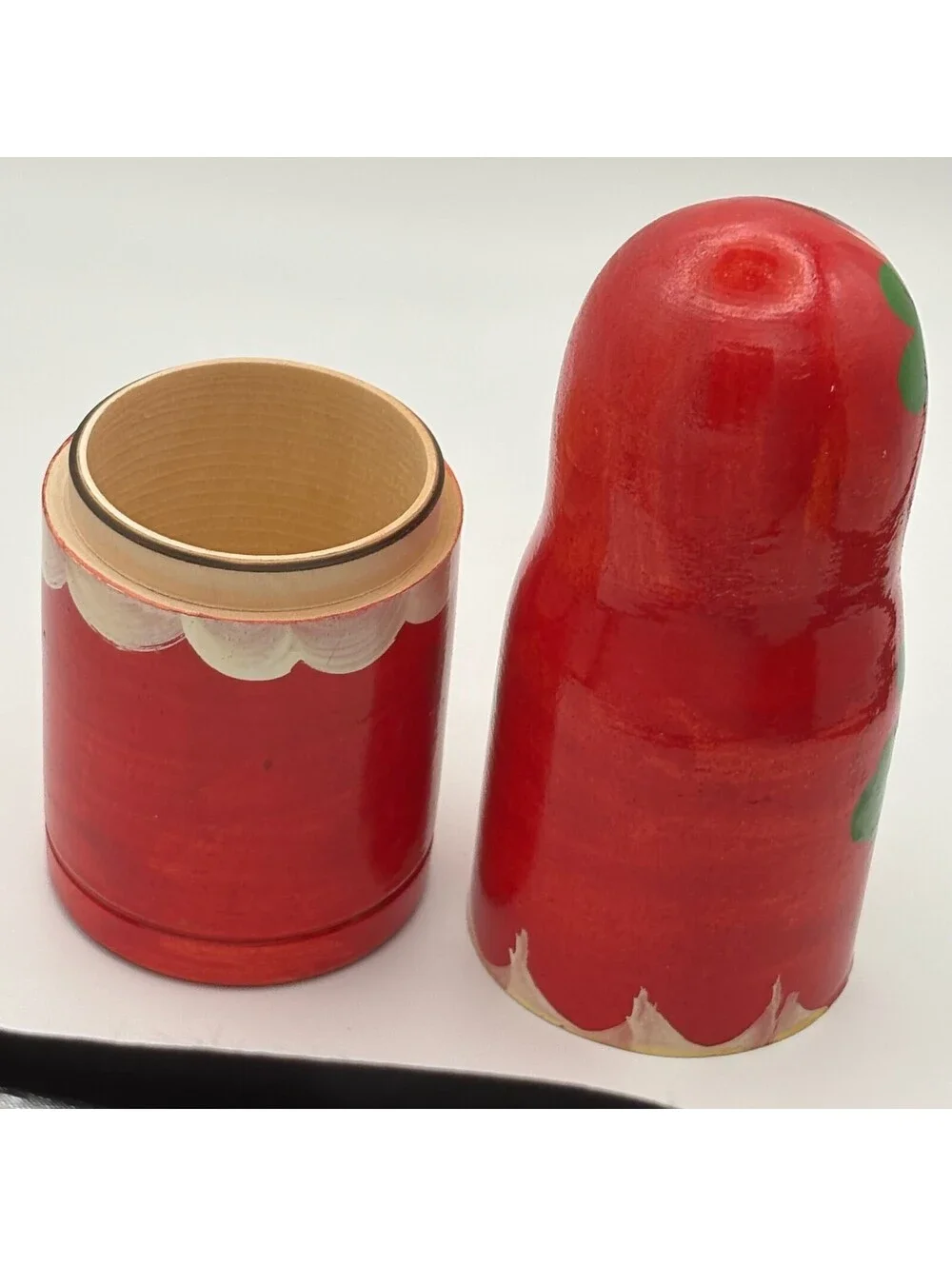 Vintage Hand-Painted Russian Matryoshka Nesting Dolls Set of 2